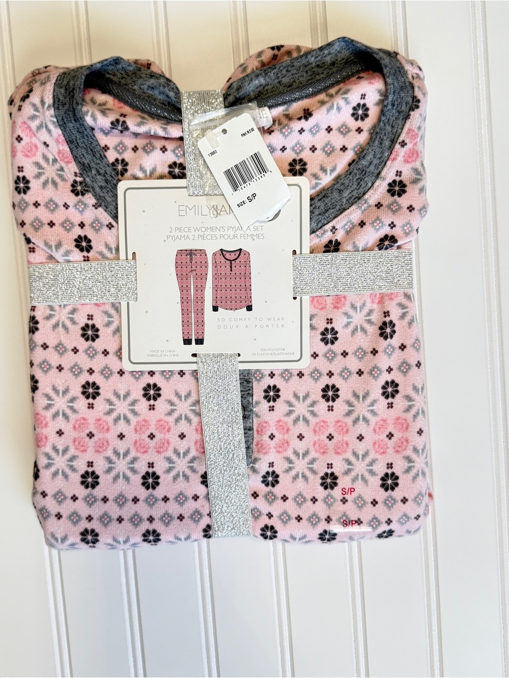 ILIA Pink Floral Fair Isle Women's Pajama Set